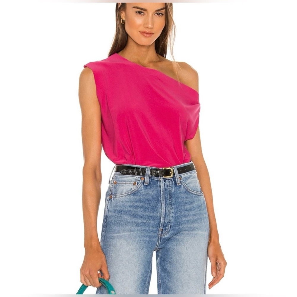 Norma Kamali Drop Shoulder Top in Rose Size Medium